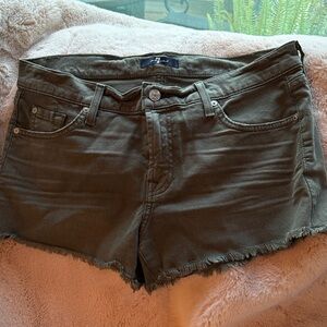 7 For All Mankind Khaki Jean Shorts